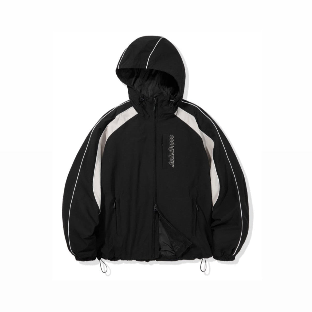 Color combination tech hoodie short jacket CBESUJP103
