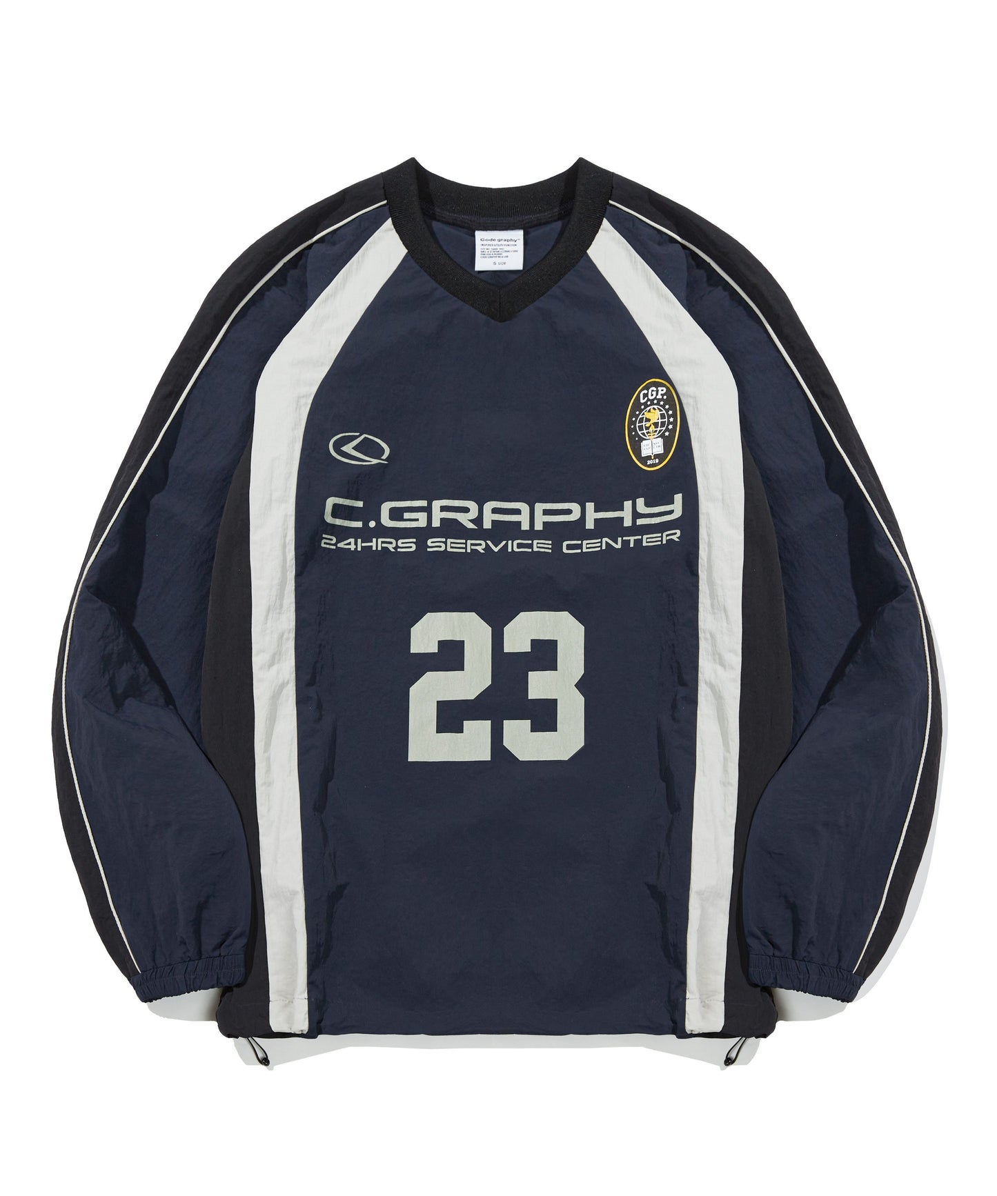 Synthetic Fiber Contrast Sports Man to Man CBEFUWM020