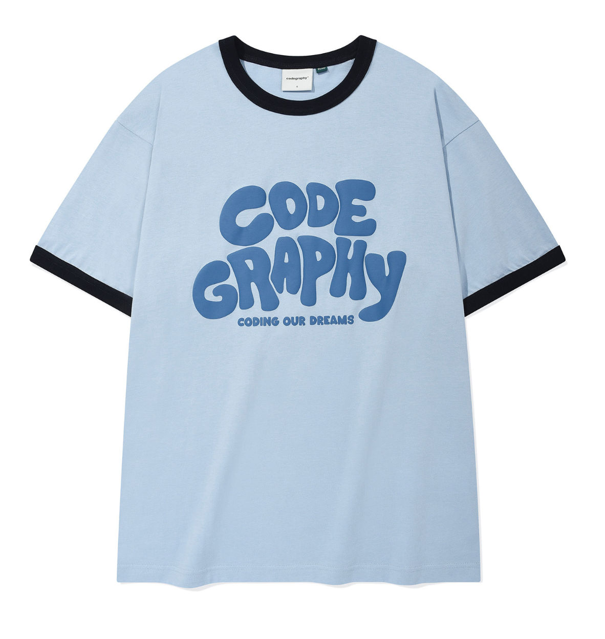 CODEGRAPHY JELLY Logo Ringer Short Sleeve T-Shirt CBEUUTS032A