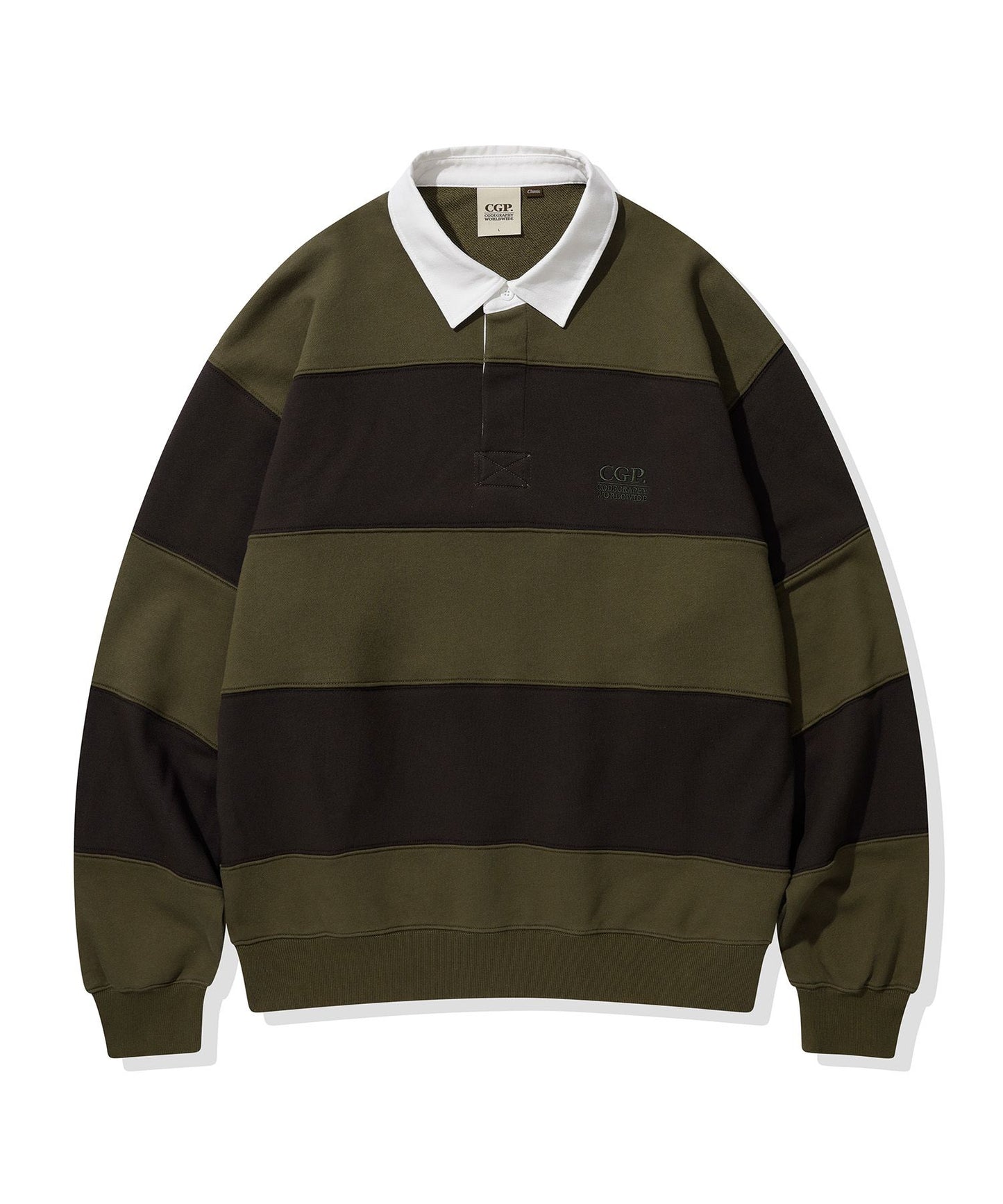 Small Square Logo Stripe Rugby Man-to-Man CBEWUTL030
