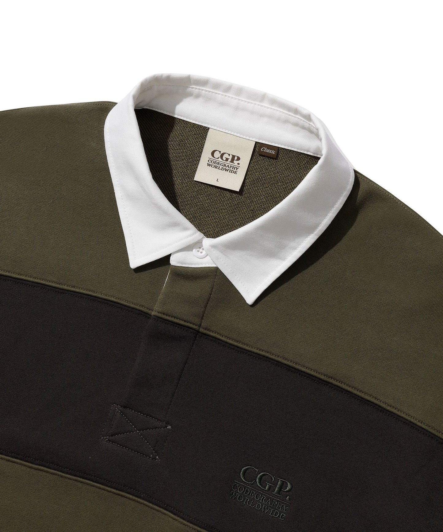 Small Square Logo Stripe Rugby Man-to-Man CBEWUTL030