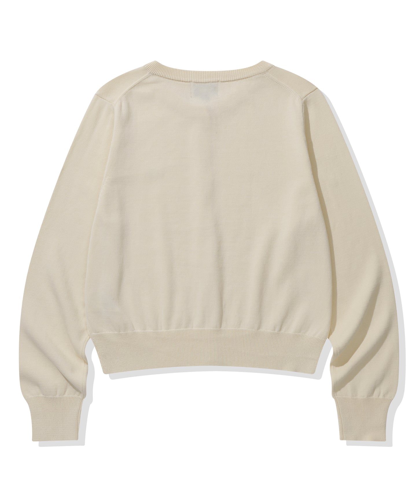 (Women) Square logo basic knit cardigan heart
