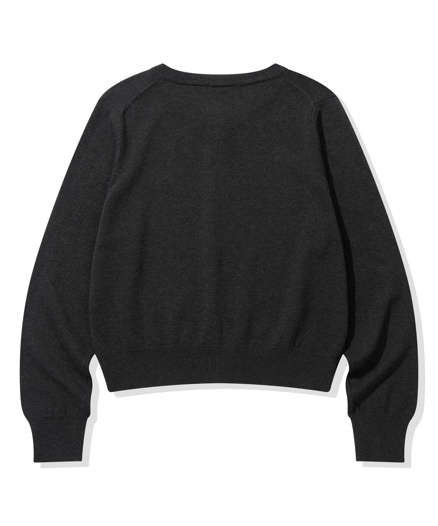 (Women) Square logo basic knit cardigan heart
