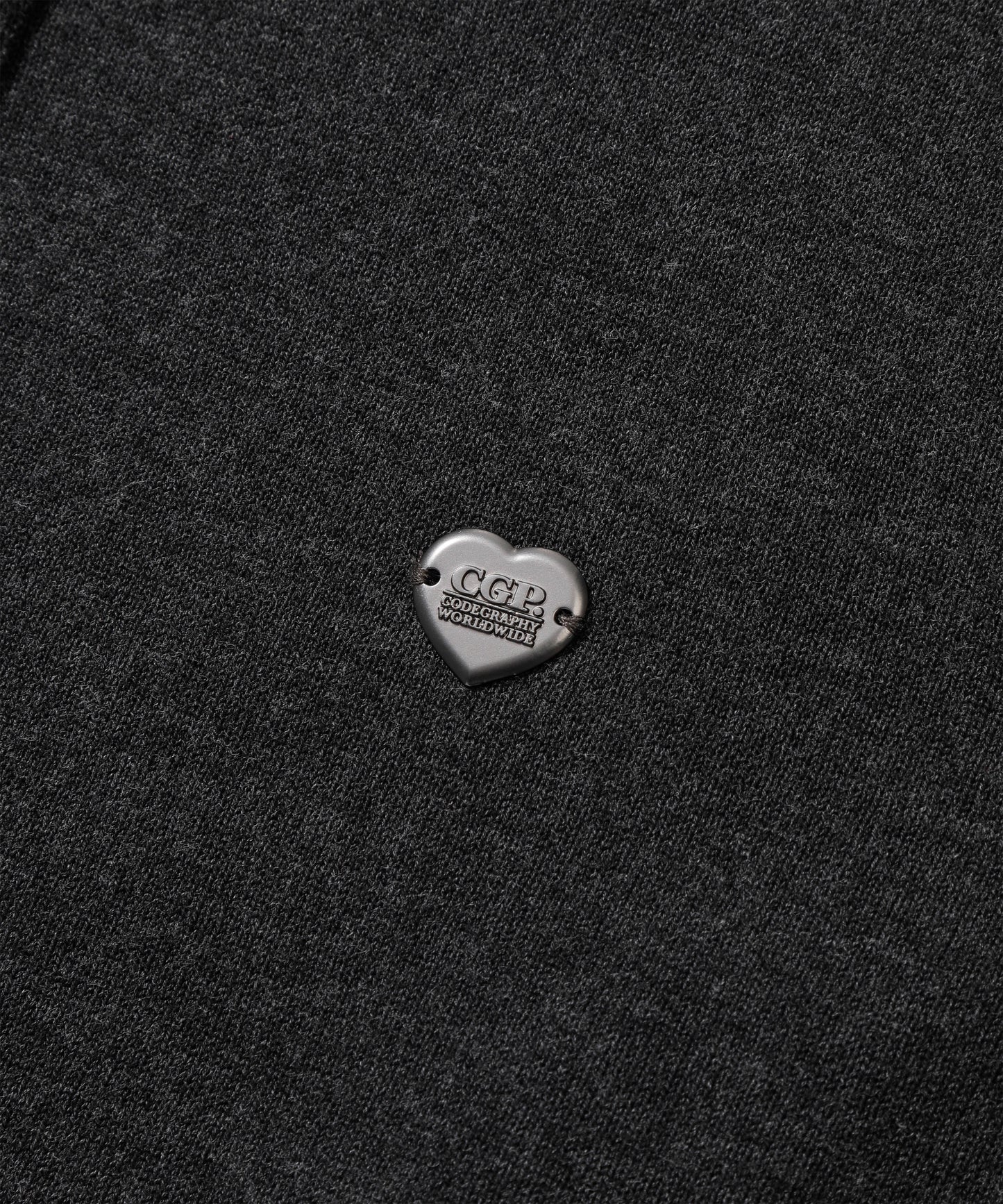 (Women) Square logo basic knit cardigan heart