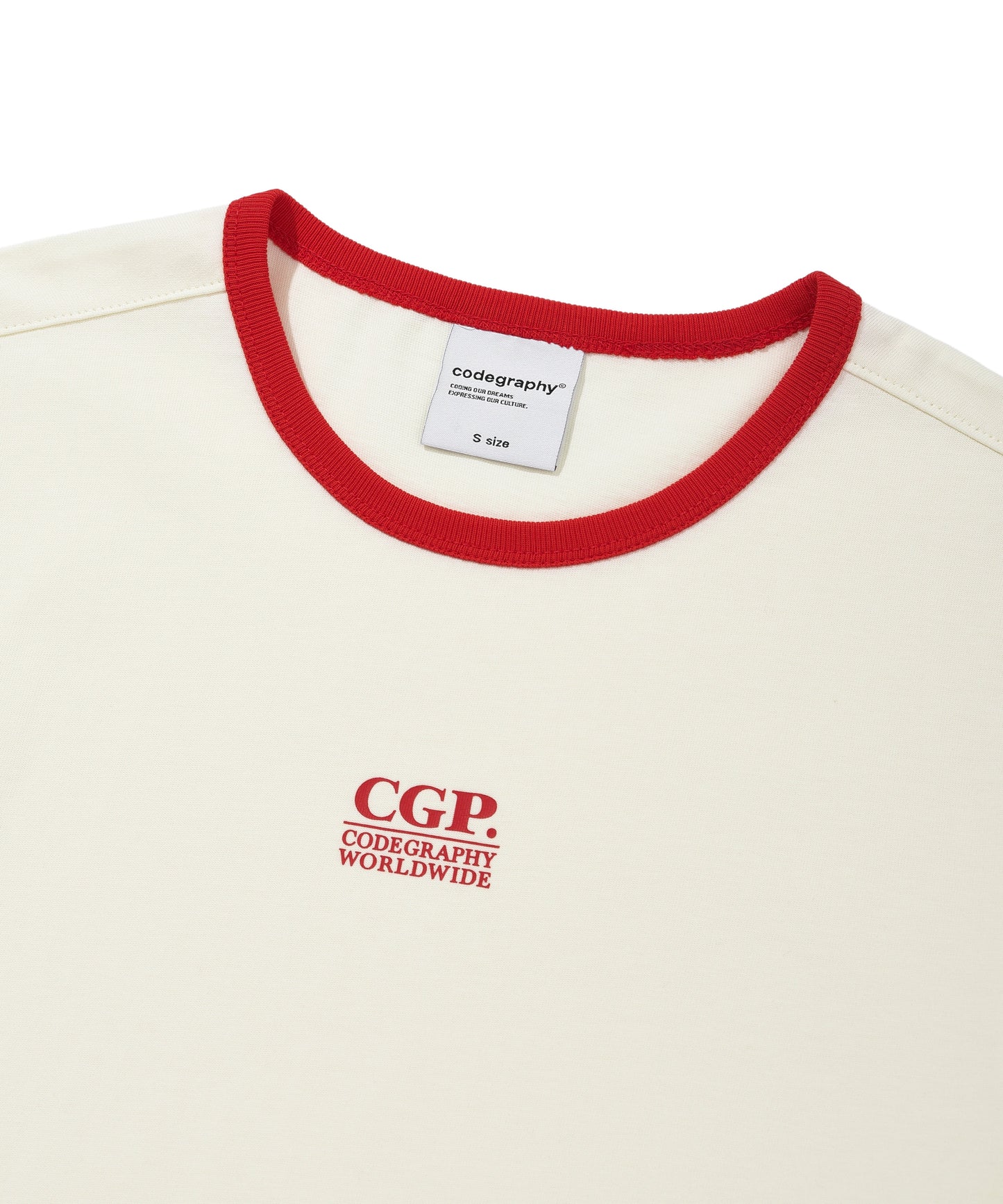 (Women) CGP Small Square Logo Ringer Short Sleeve T-Shirt CBEUWTS017