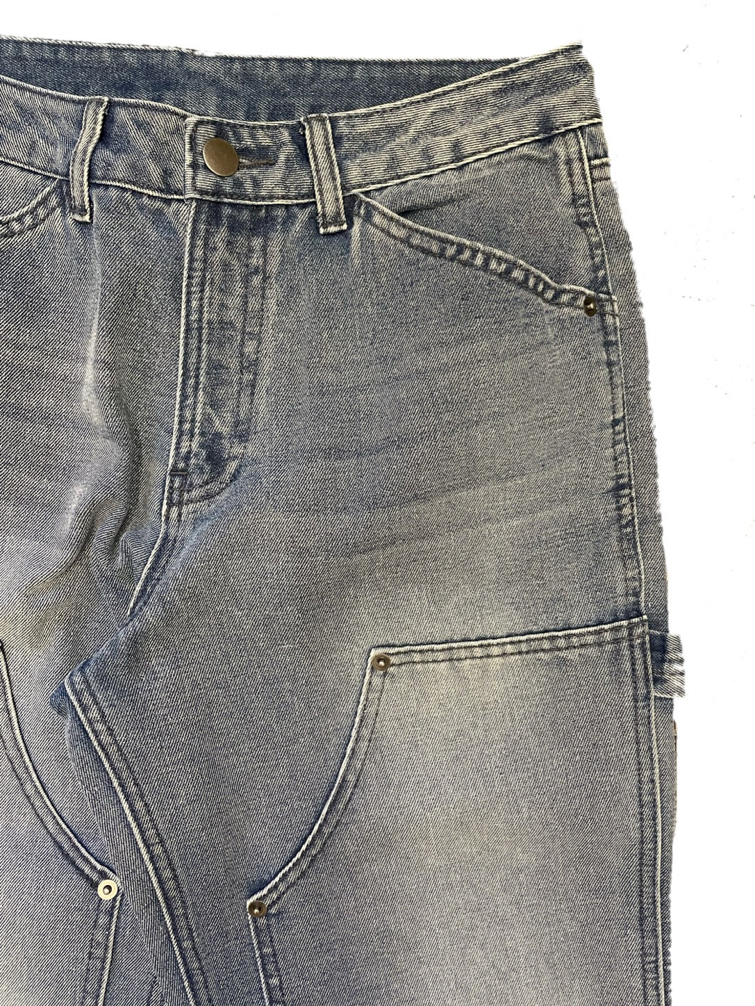 (Woman)Washed Double Knee Denim