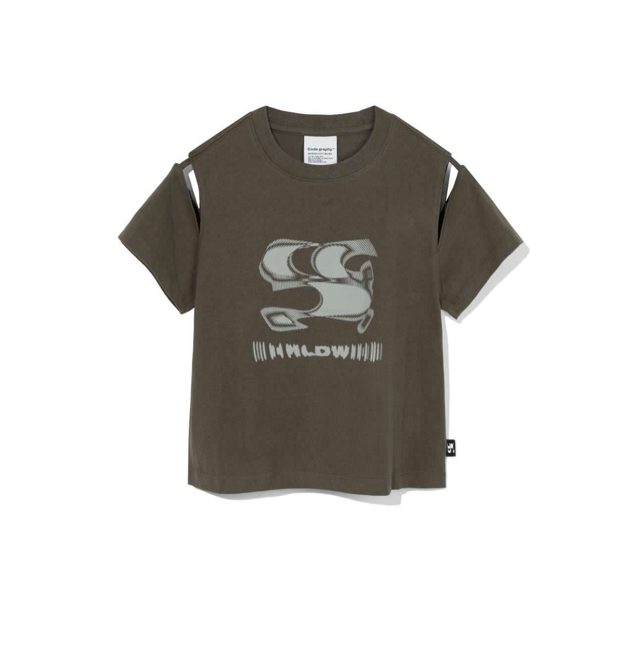 (WOMAN) WAVE Symbol Cut out SHORT SLEEVE T-Shirt