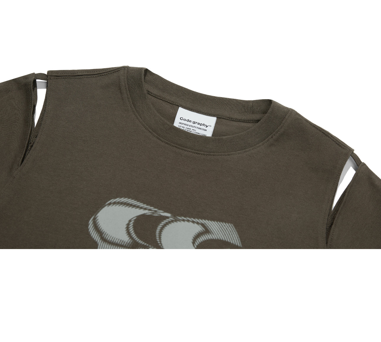 (WOMAN) WAVE Symbol Cut out SHORT SLEEVE T-Shirt