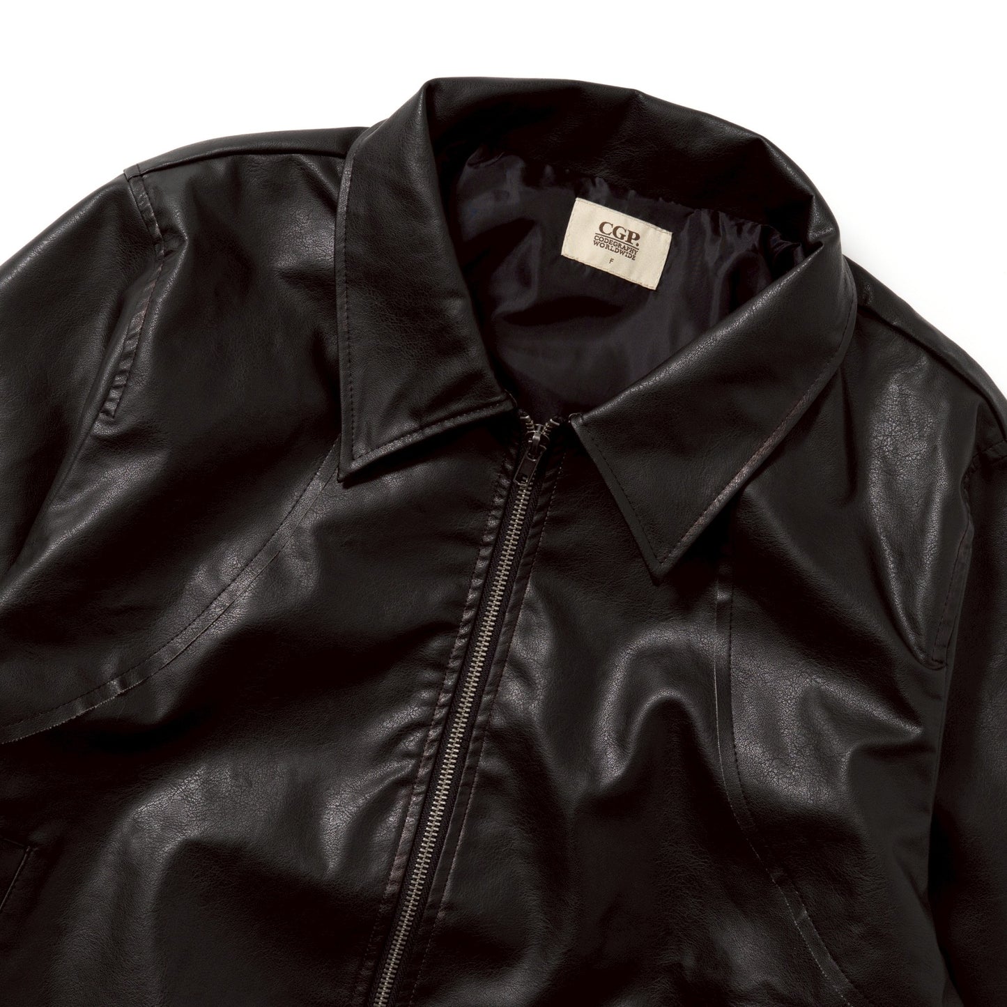 Full Zip FakeLeather Jacket