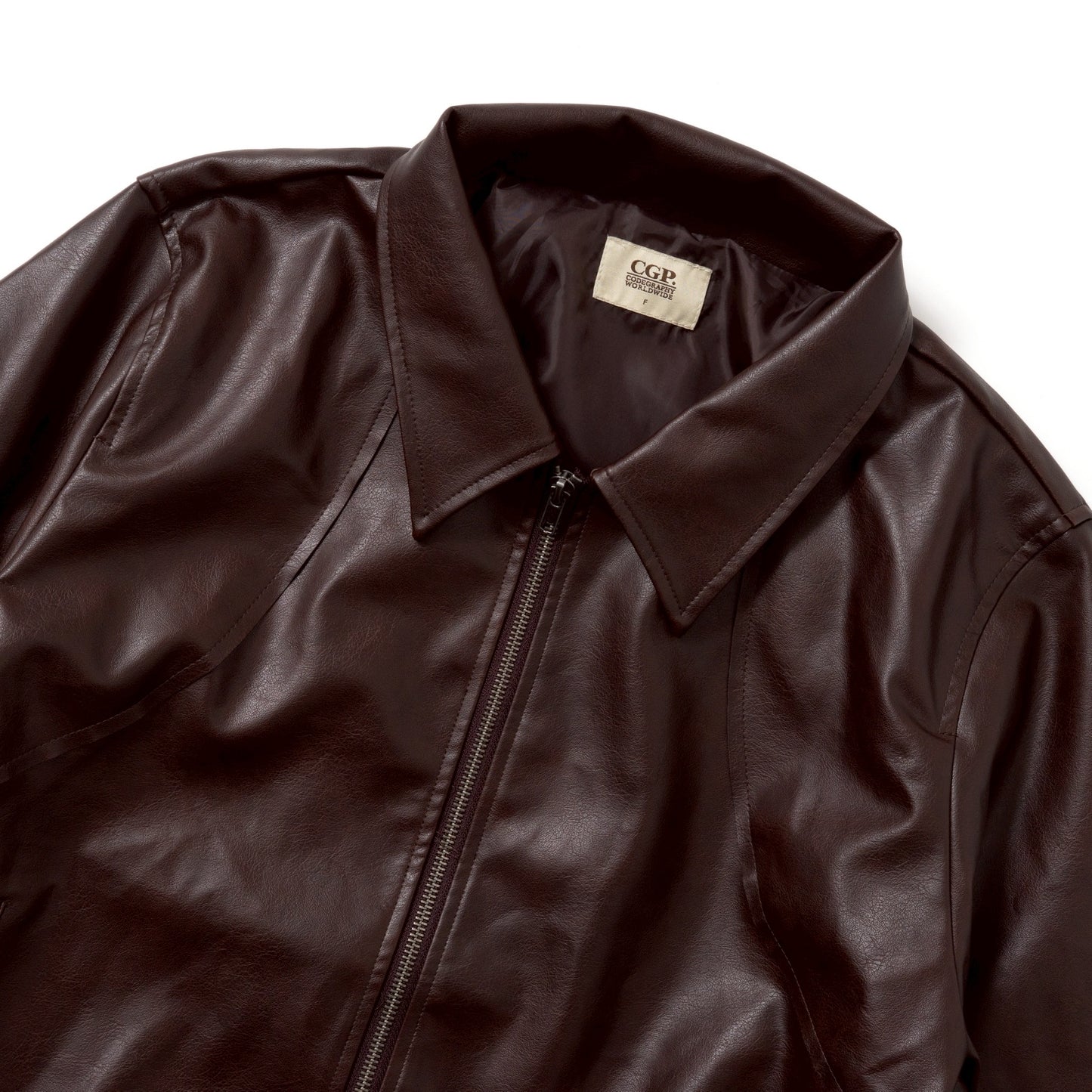 Full Zip FakeLeather Jacket