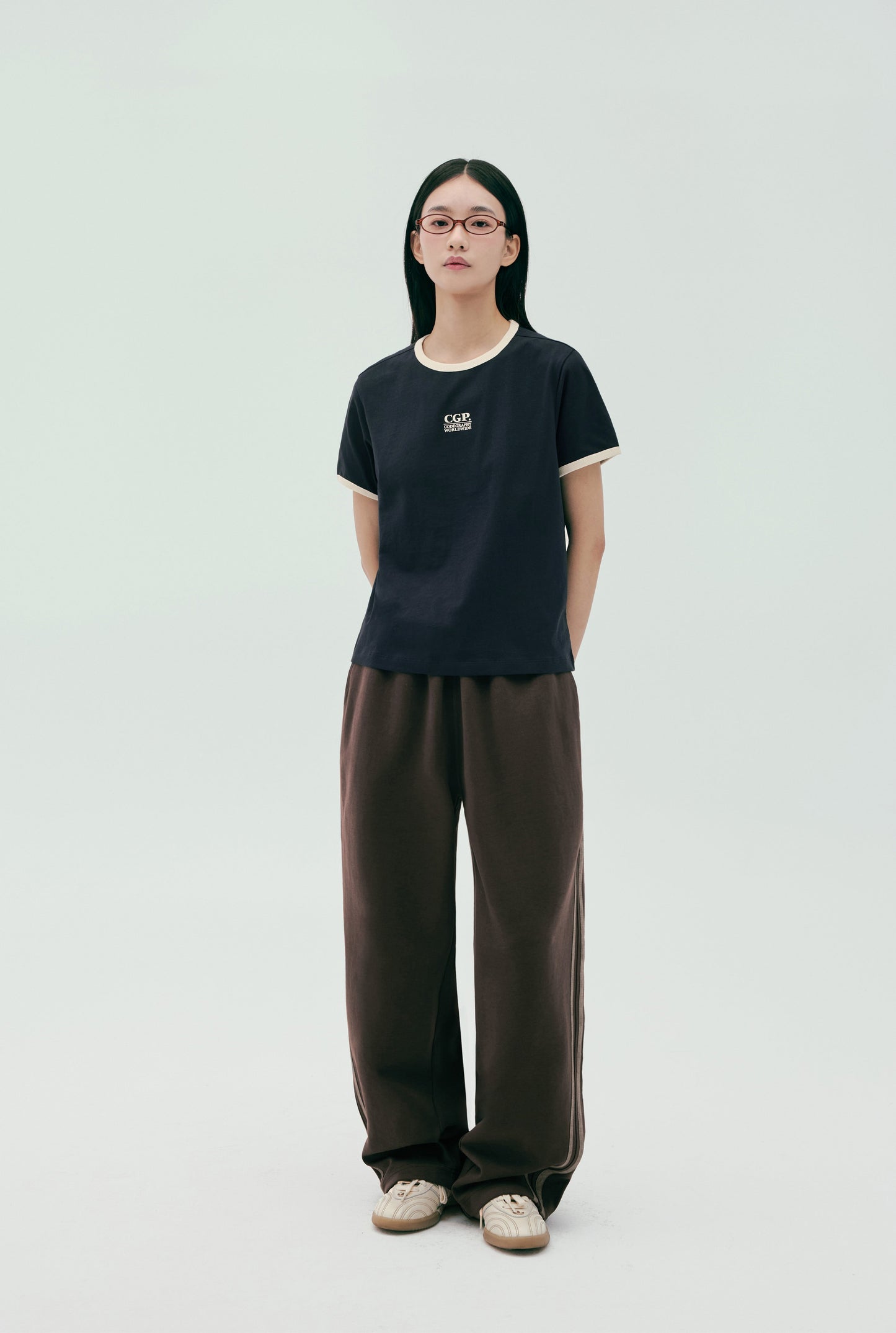 (Women) CGP Small Square Logo Ringer Short Sleeve T-Shirt CBEUWTS017