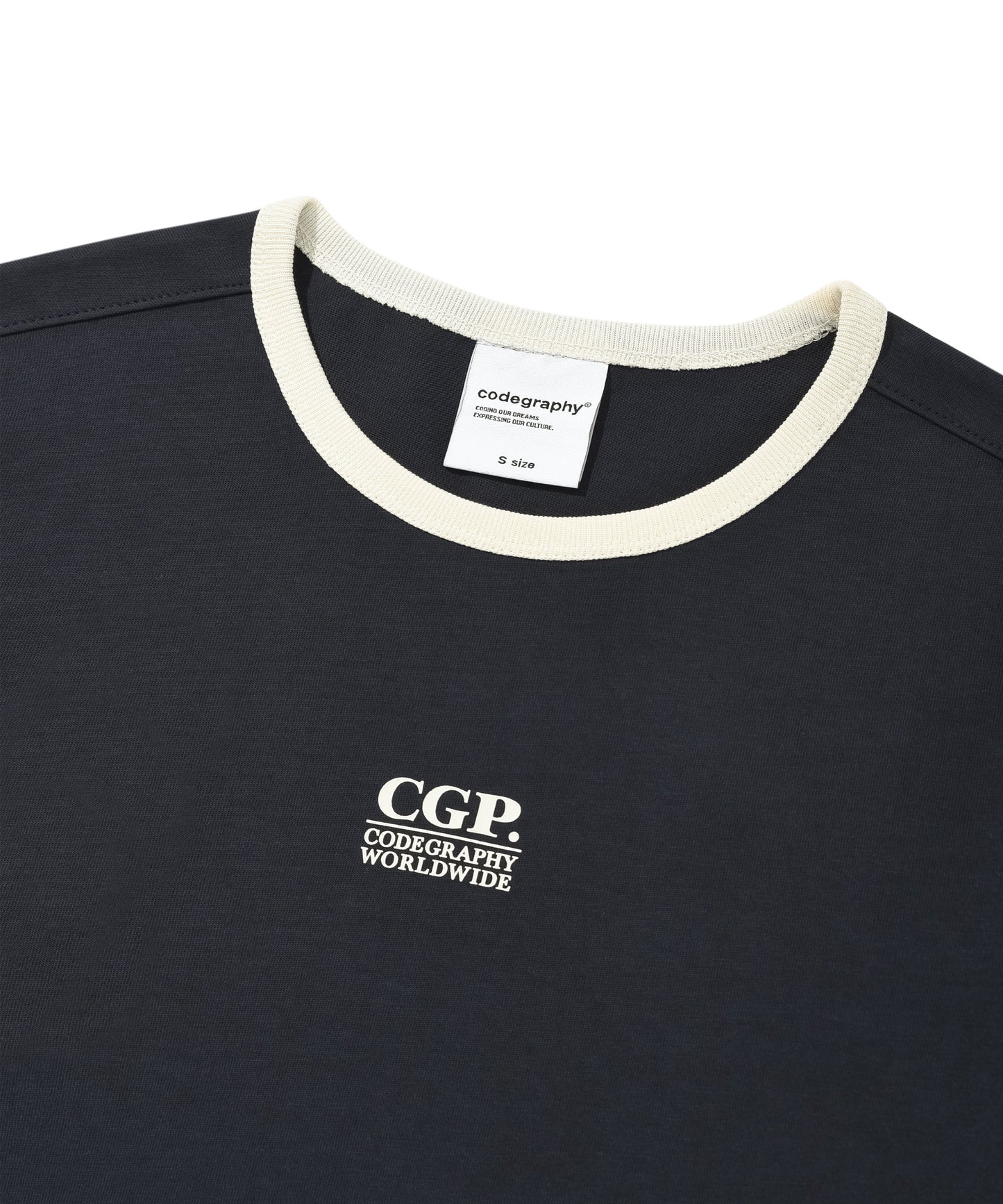 (Women) CGP Small Square Logo Ringer Short Sleeve T-Shirt CBEUWTS017