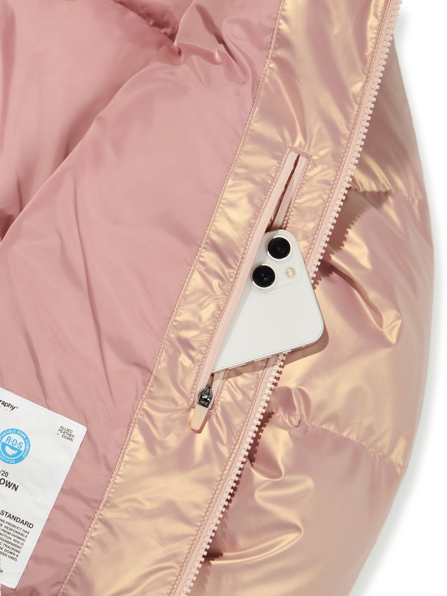 (Women) RDS glossy duck down puffa short padding CBDWWIH001