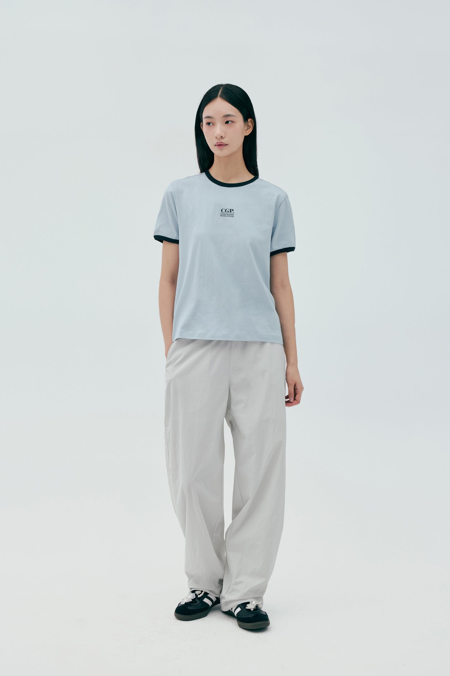 (Women) CGP Small Square Logo Ringer Short Sleeve T-Shirt CBEUWTS017