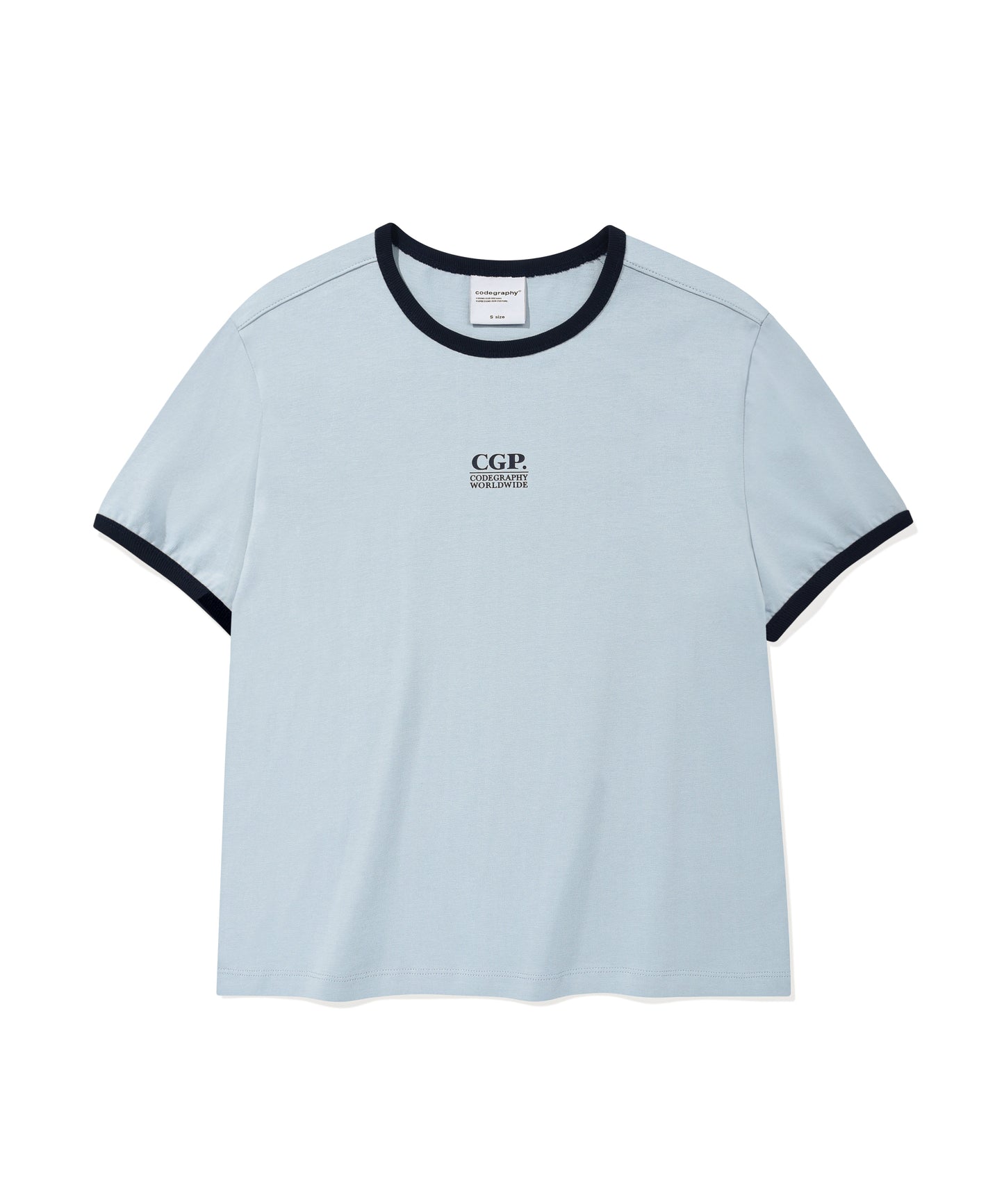 (Women) CGP Small Square Logo Ringer Short Sleeve T-Shirt CBEUWTS017