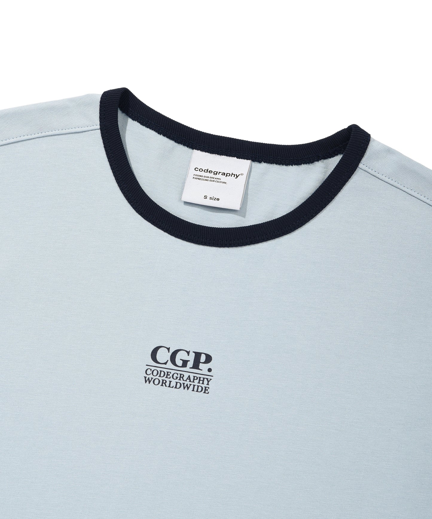 (Women) CGP Small Square Logo Ringer Short Sleeve T-Shirt CBEUWTS017