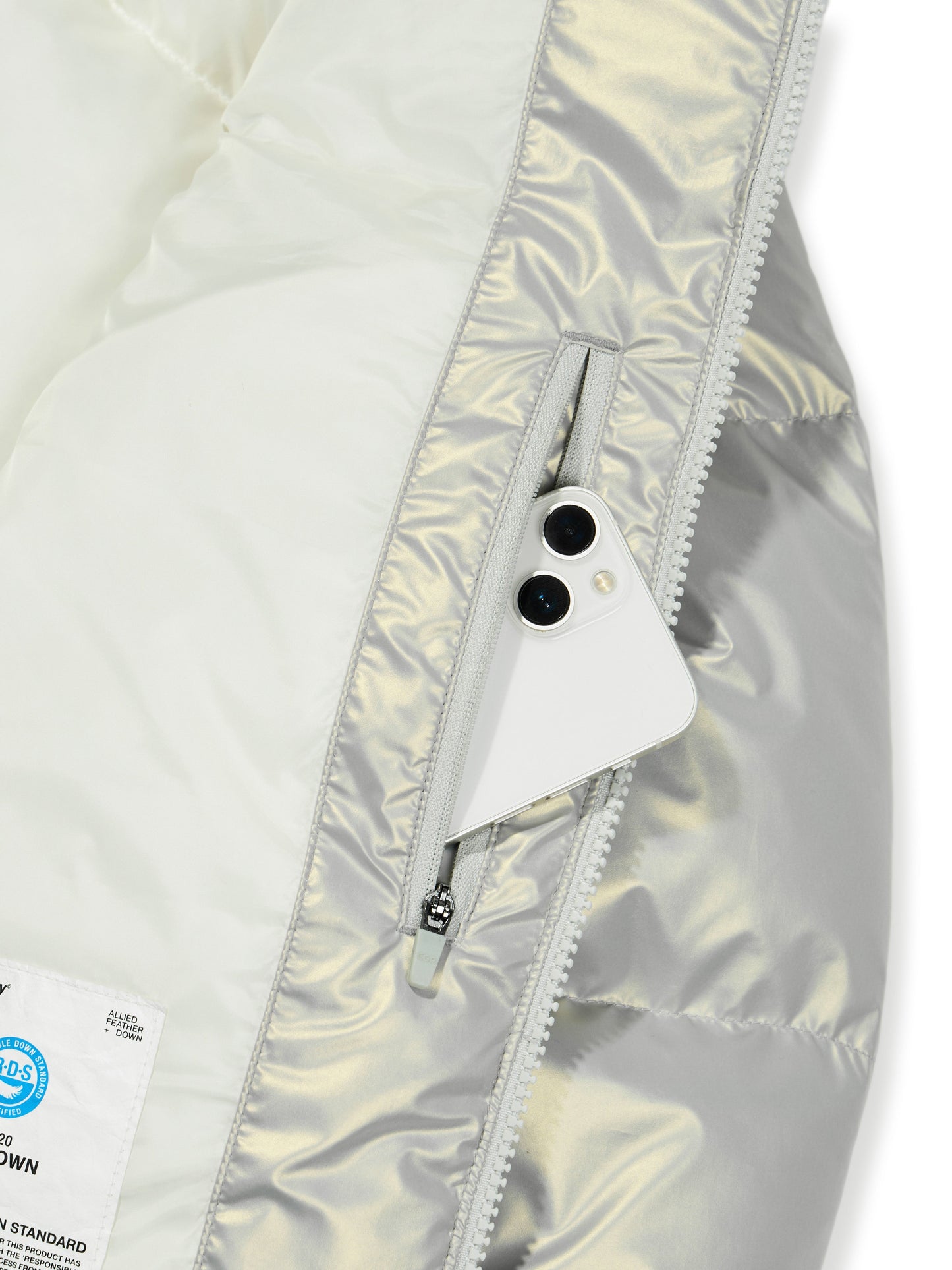 (Women) RDS glossy duck down puffa short padding CBDWWIH001