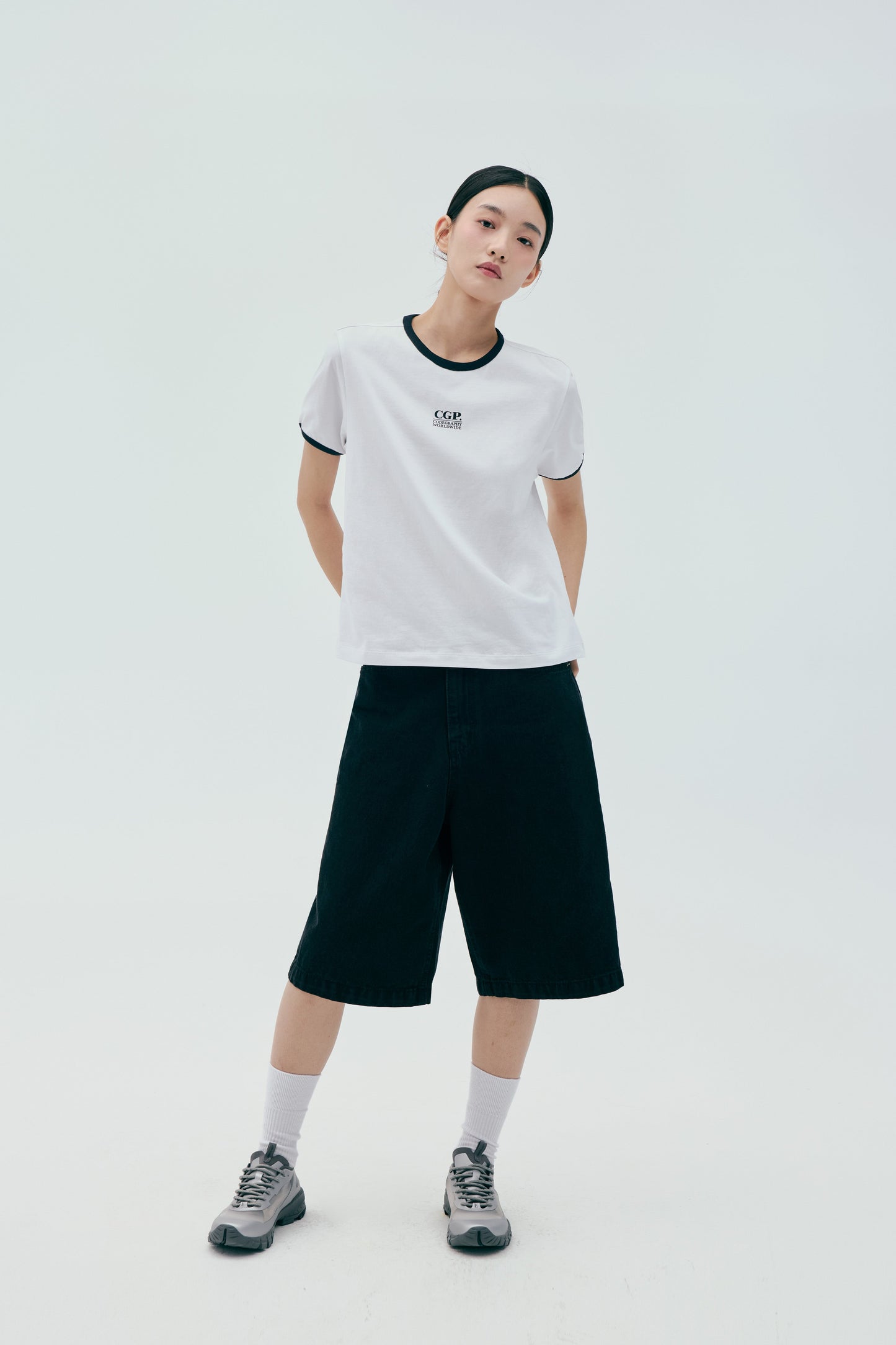 (Women) CGP Small Square Logo Ringer Short Sleeve T-Shirt CBEUWTS017