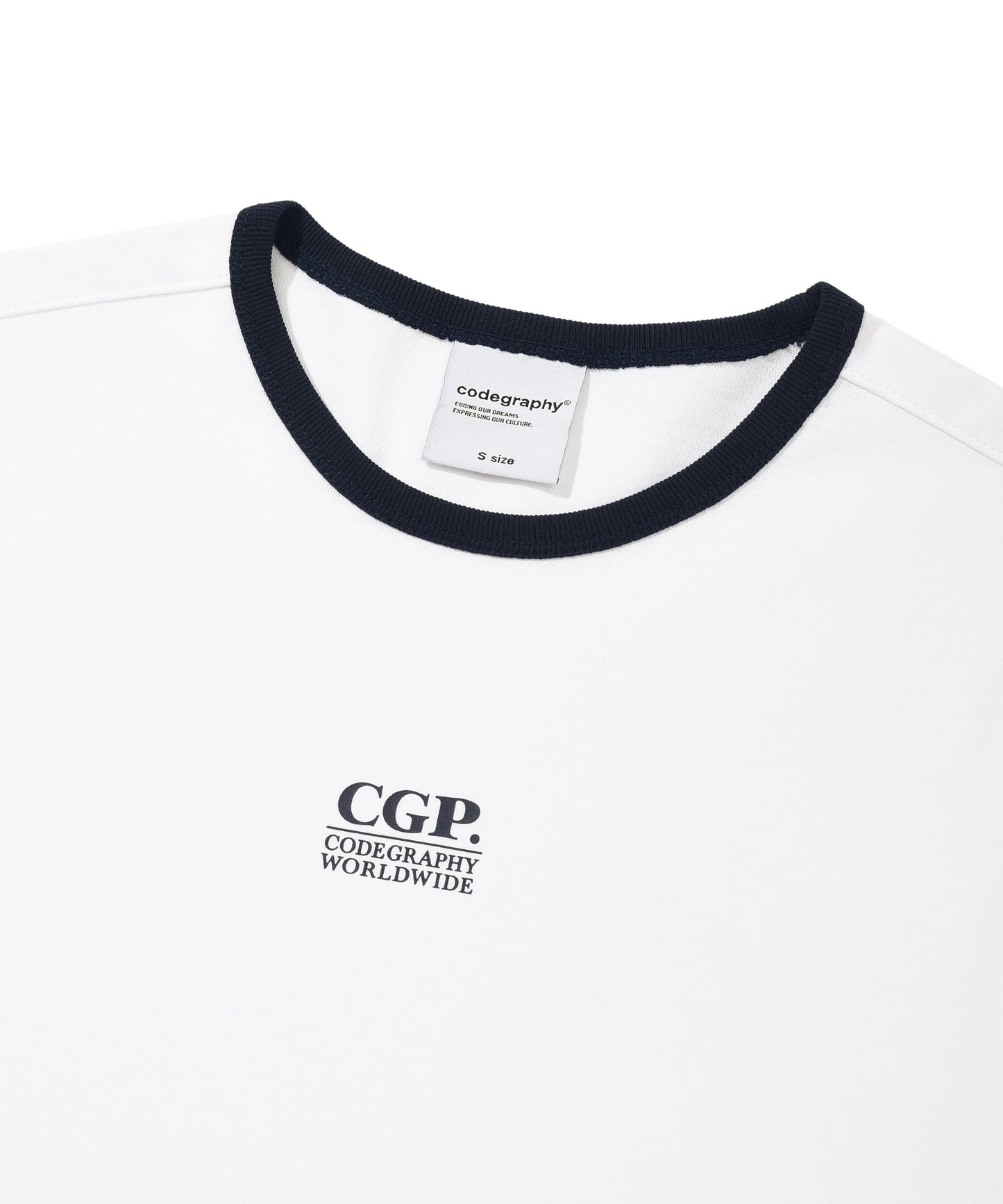 (Women) CGP Small Square Logo Ringer Short Sleeve T-Shirt CBEUWTS017