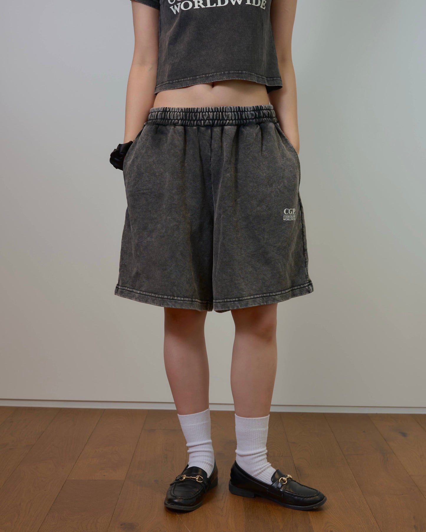Pigment Square Logo Sweat Shorts