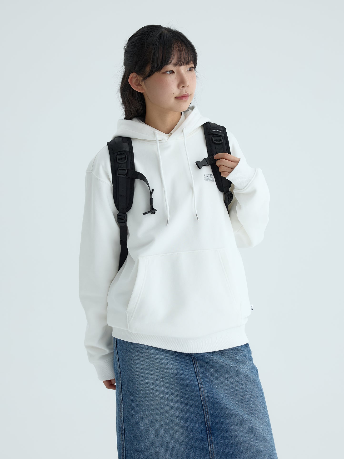 Square Logo Front and Back Hoodie　CBFSUTH005