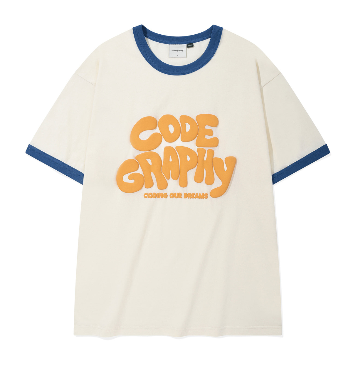 CODEGRAPHY JELLY Logo Ringer Short Sleeve T-Shirt CBEUUTS032A