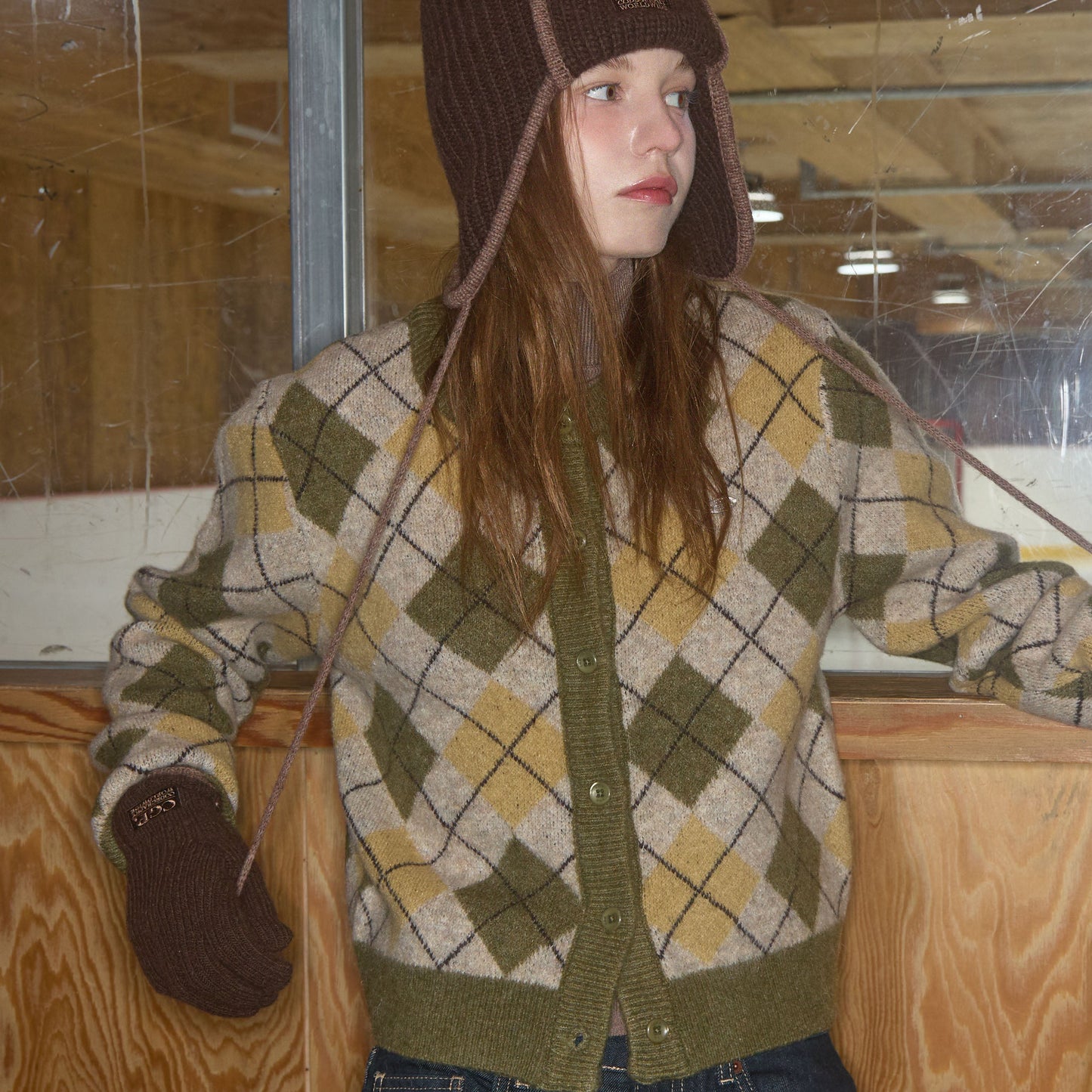 (Women) Argyle Cardigan CBEWWKC040