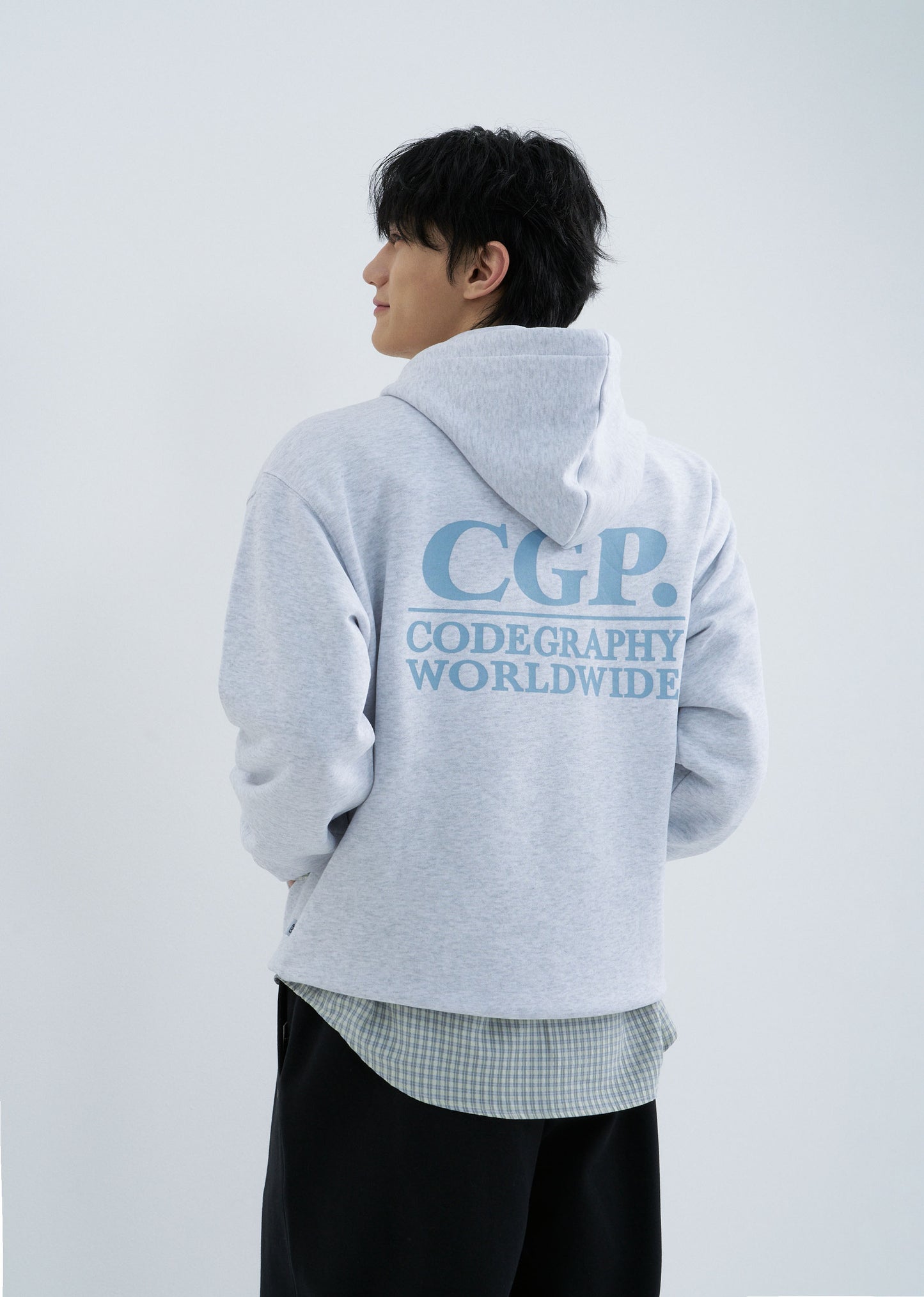 Square Logo Front and Back Hoodie　CBFSUTH005