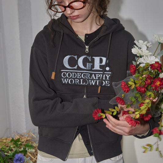 (Women) Square Point Hooded Zip-up CBEWWTC030