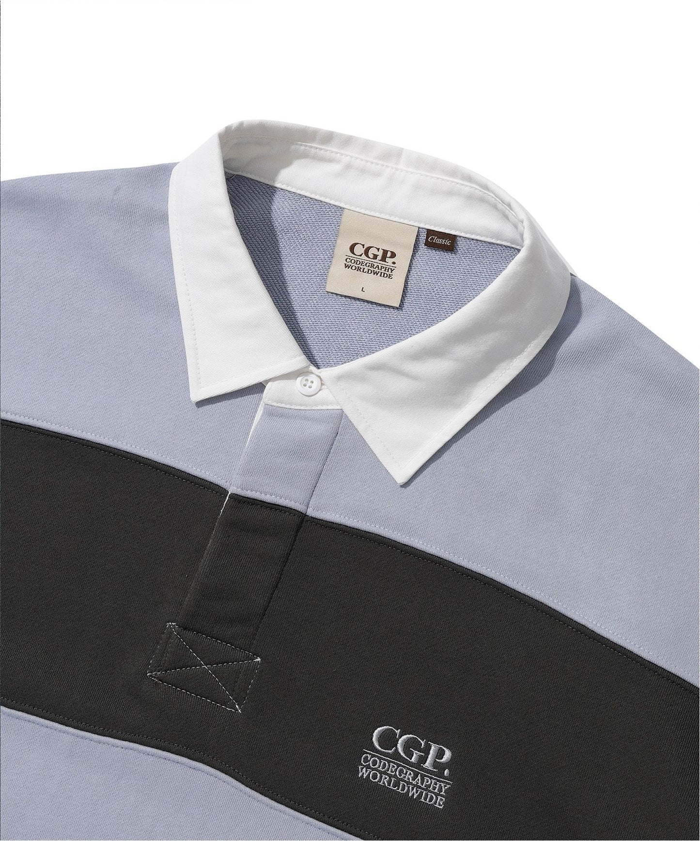 Small Square Logo Stripe Rugby Man-to-Man CBEWUTL030