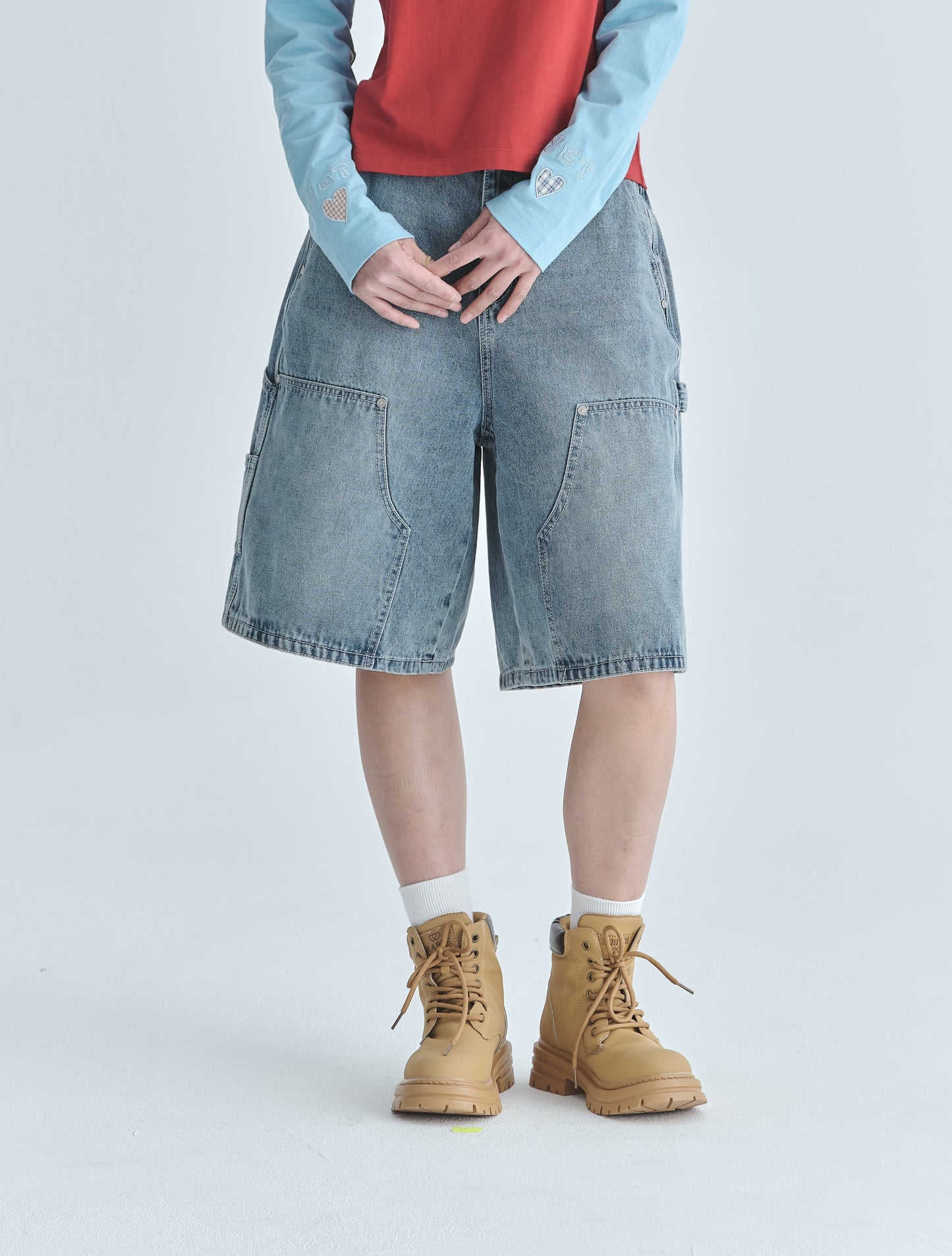 Bermuda Cargo Denim Shorts CBFUUDT002