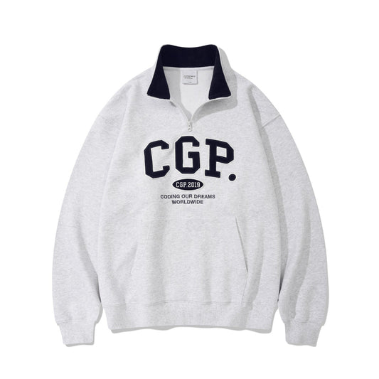 CGP arch logo color combination half zip-up　CBDFUTL021