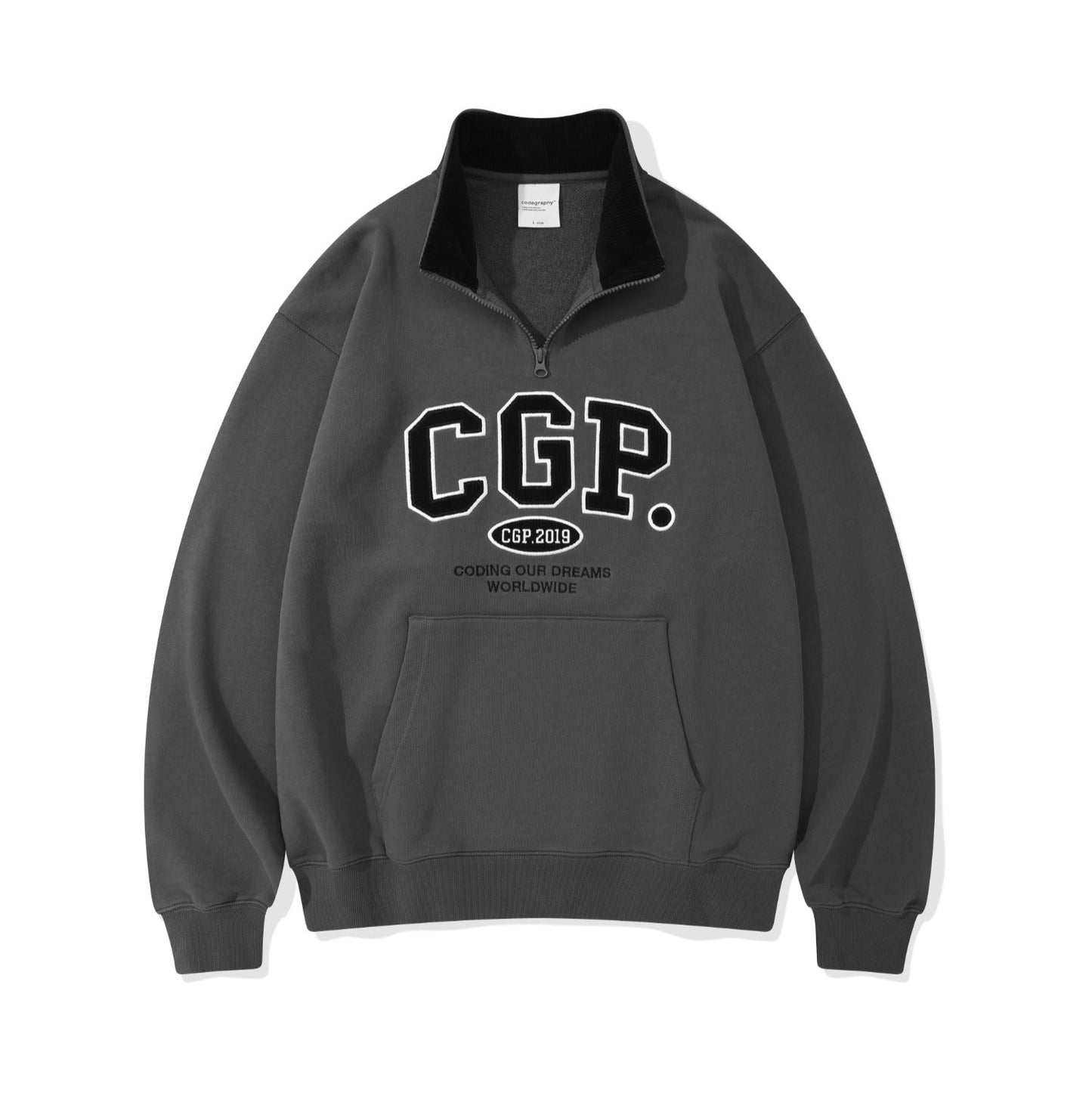 CGP arch logo color combination half zip-up　CBDFUTL021