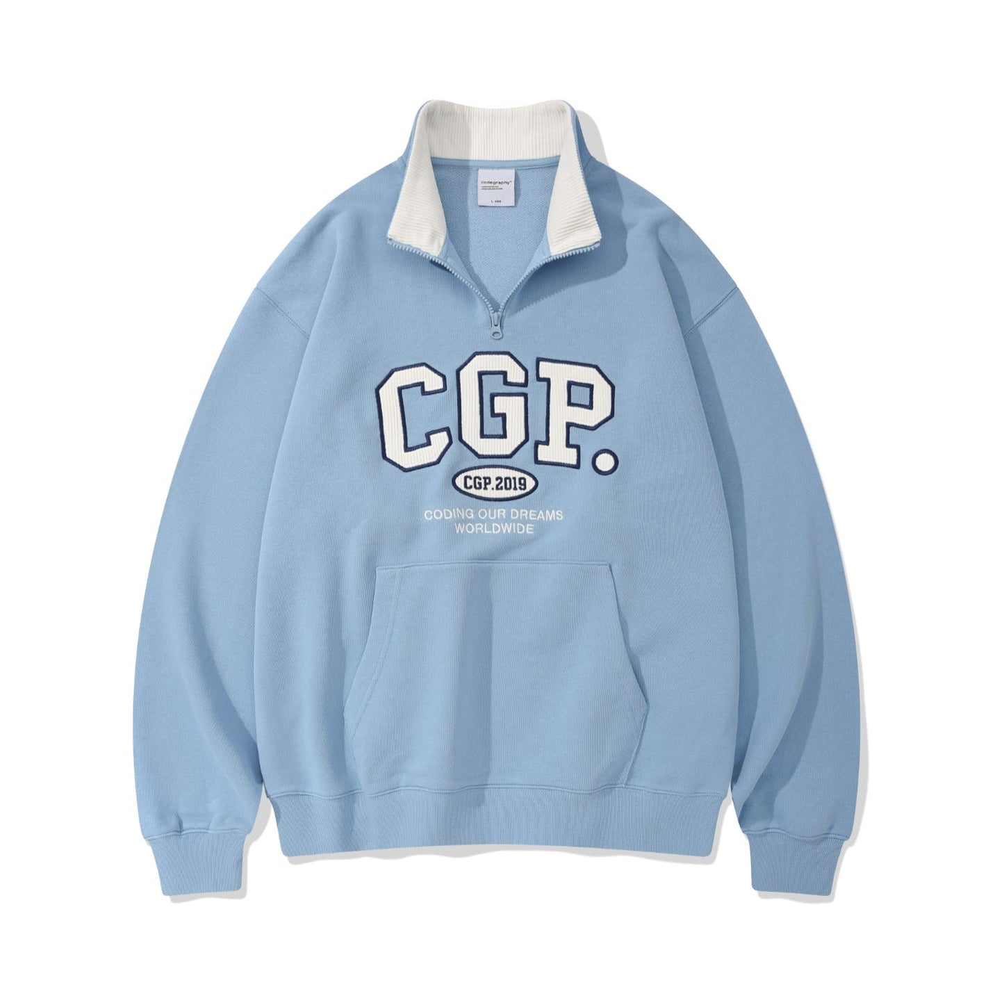 CGP arch logo color combination half zip-up　CBDFUTL021