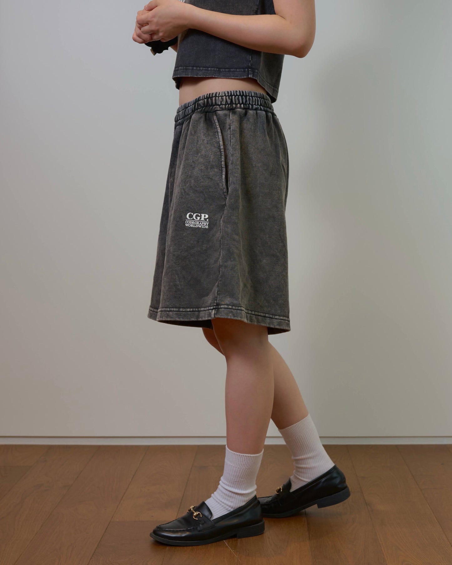 Pigment Square Logo Sweat Shorts