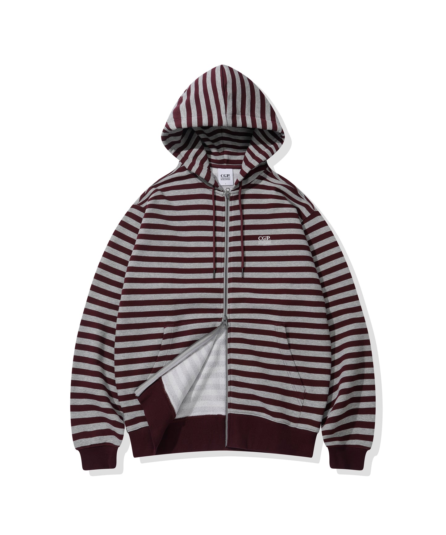 Striped Hooded Zip-up CBFSUTC002