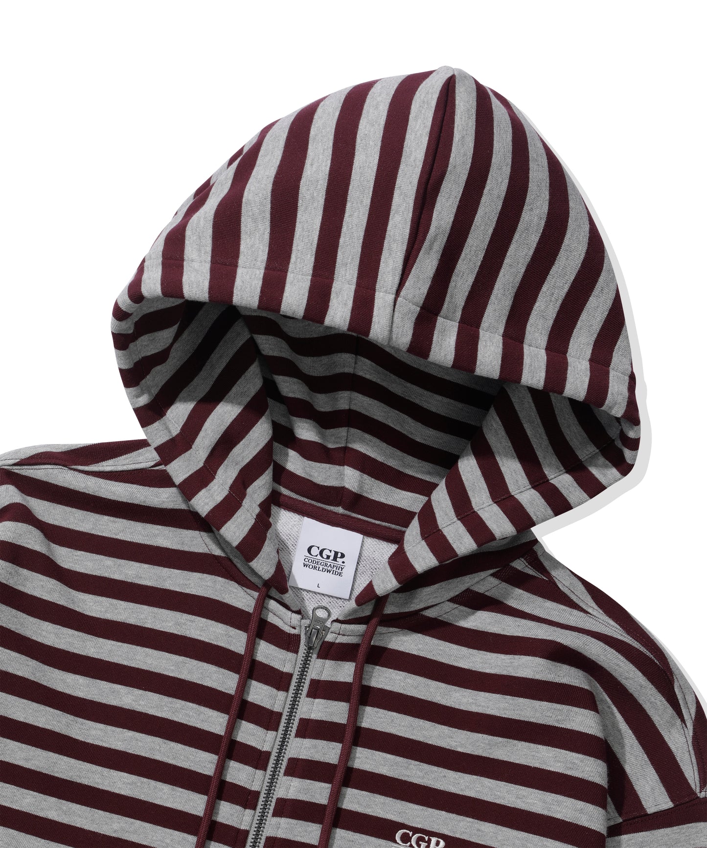 Striped Hooded Zip-up CBFSUTC002