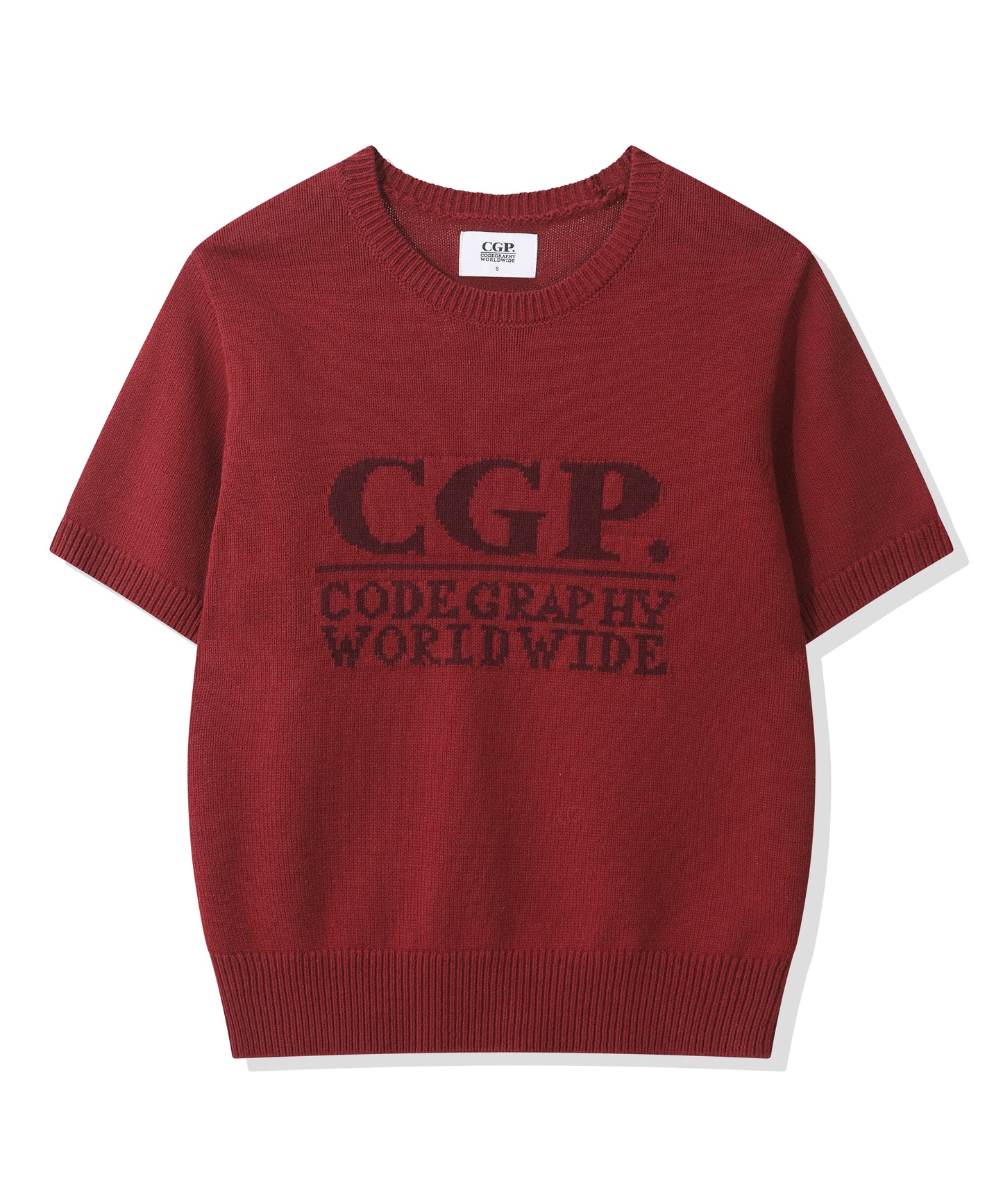 (Women's) Big Square Logo Short Sleeve Knit CBFUWKS002