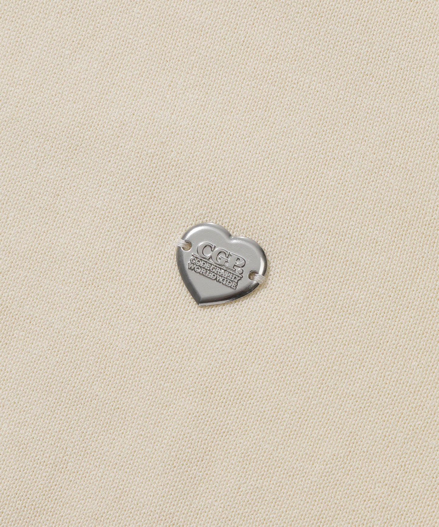 (Women) Square logo basic knit cardigan heart