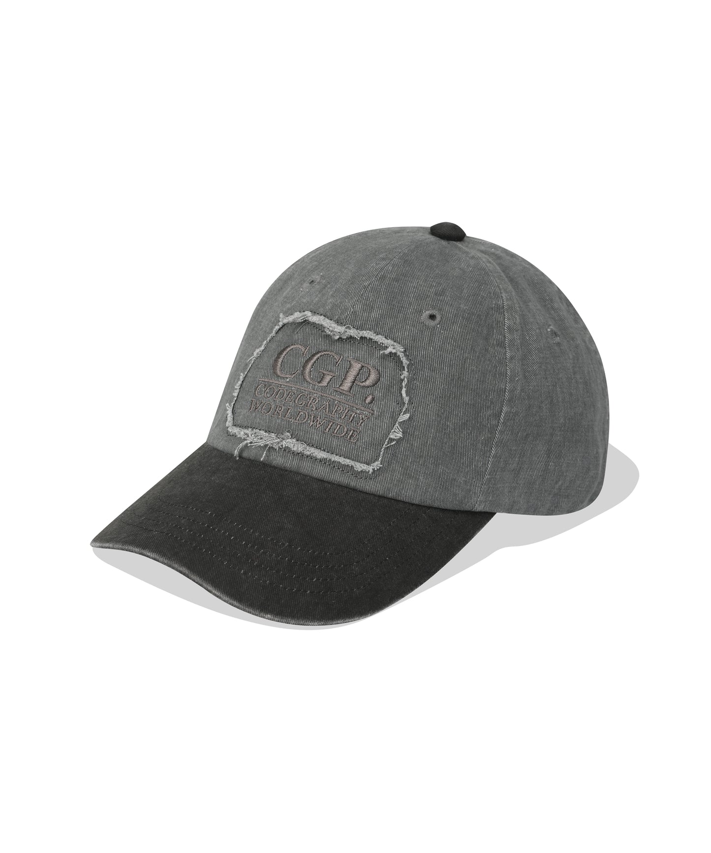 Square Logo Damaged Ball Cap CBFUUAC004
