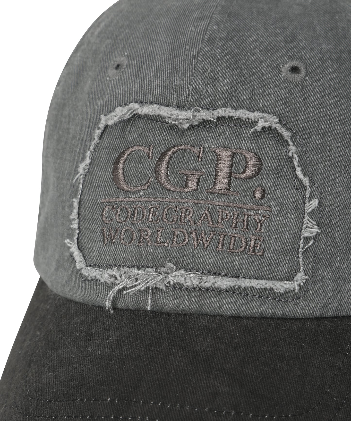 Square Logo Damaged Ball Cap CBFUUAC004