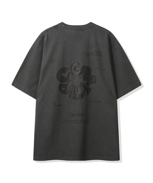 Round C.GRAPHY Pigment Big Overfit Short Sleeve T-shirt CBFUUTS025