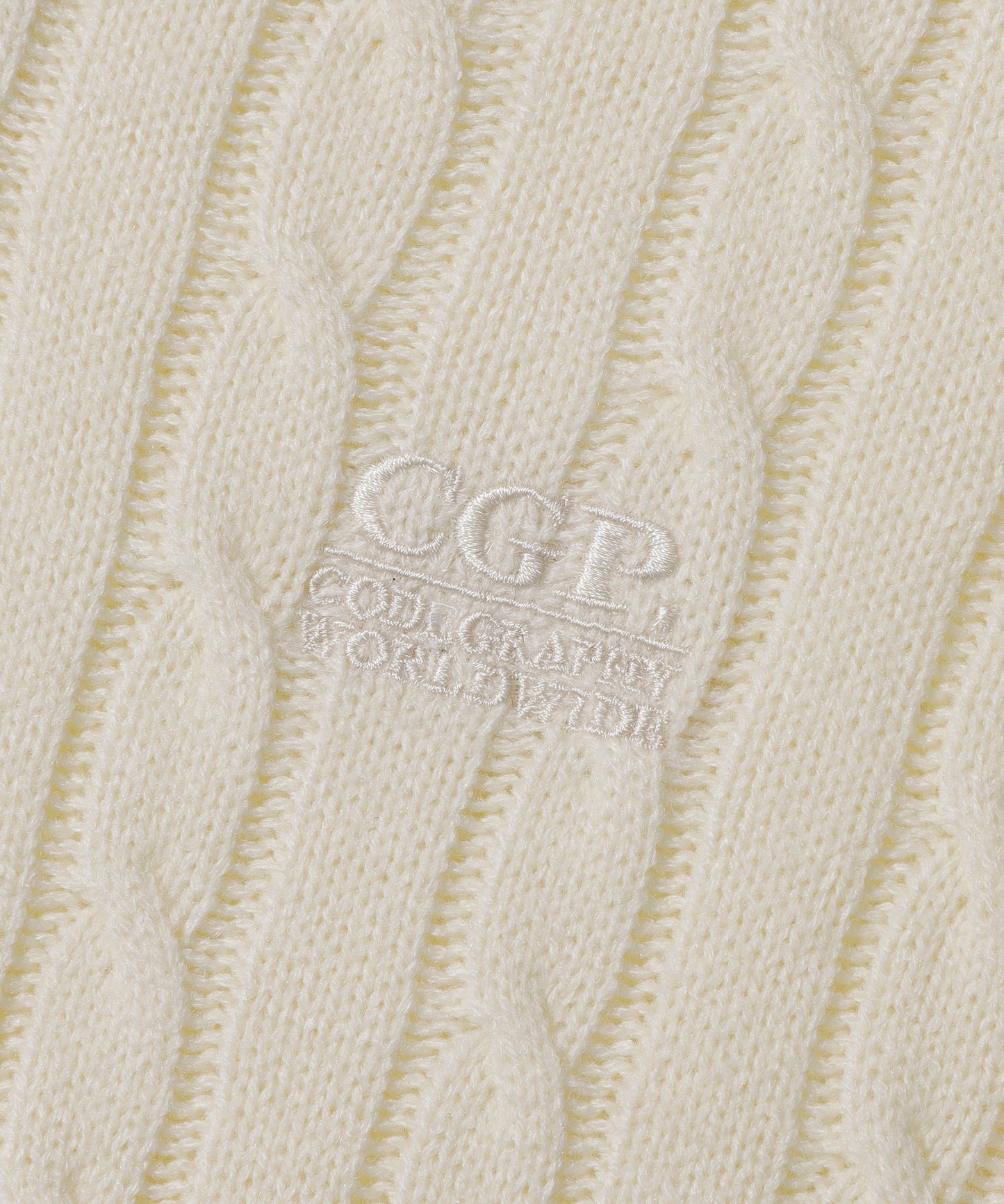 (Women) Small Square V-Neck Cable Knit CBEWWKL042