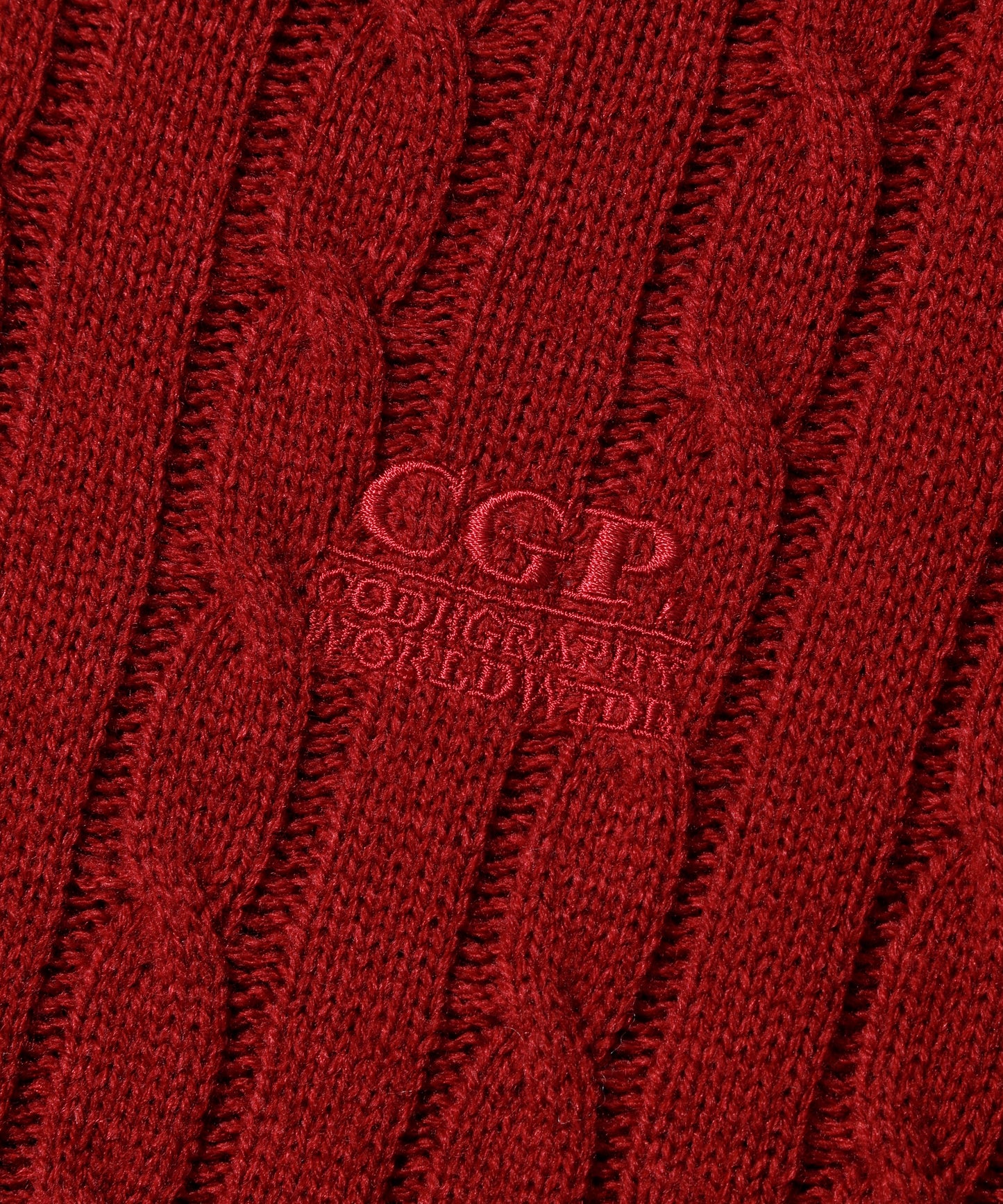 (Women) Small Square V-Neck Cable Knit CBEWWKL042