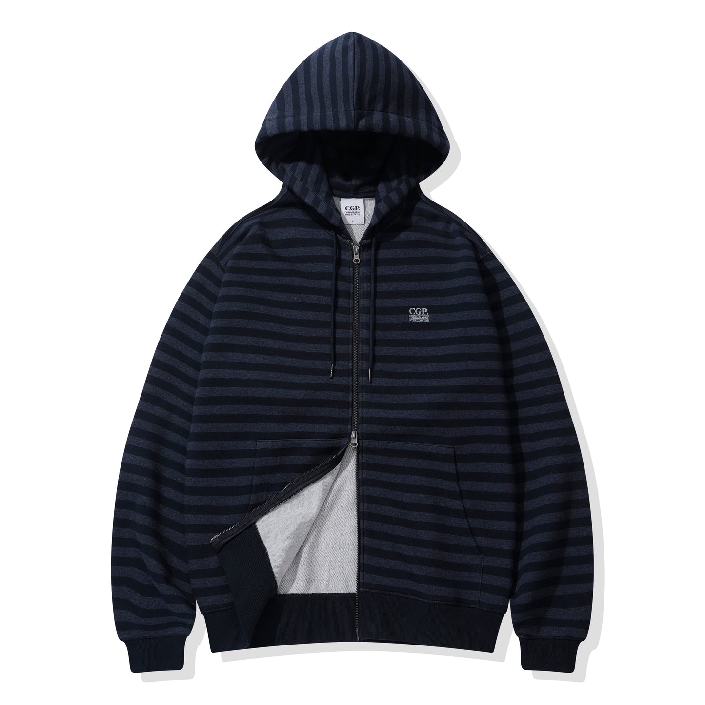 Striped Hooded Zip-up CBFSUTC002
