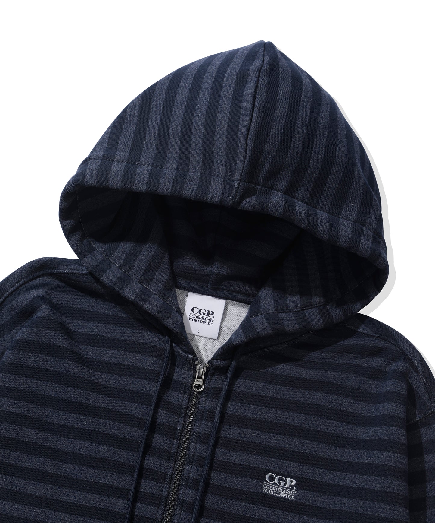 Striped Hooded Zip-up CBFSUTC002