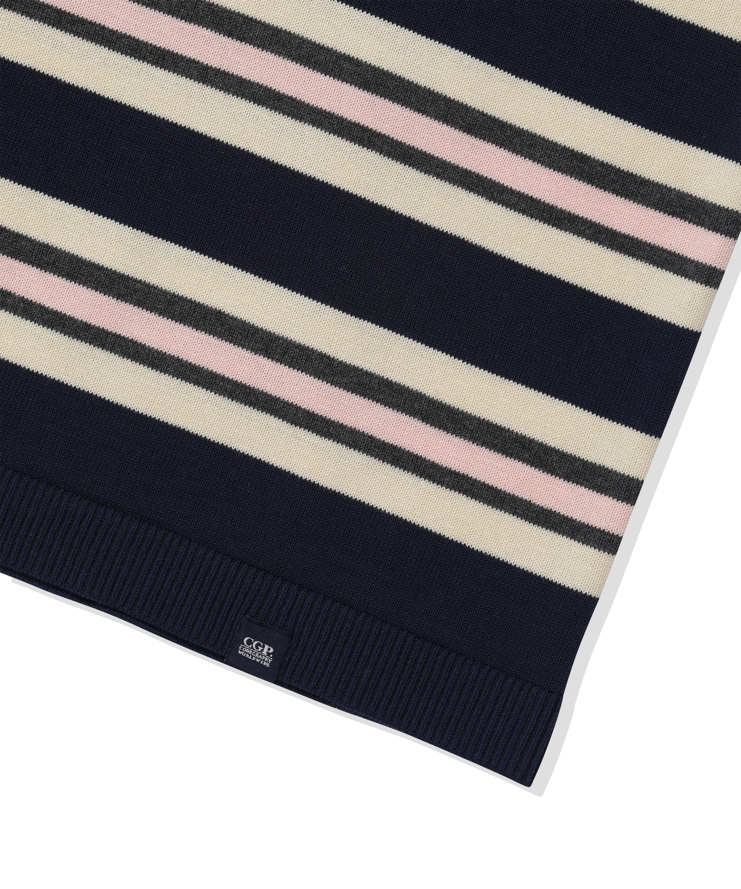 (Women's) Striped Knit Collared CBFSWKL001