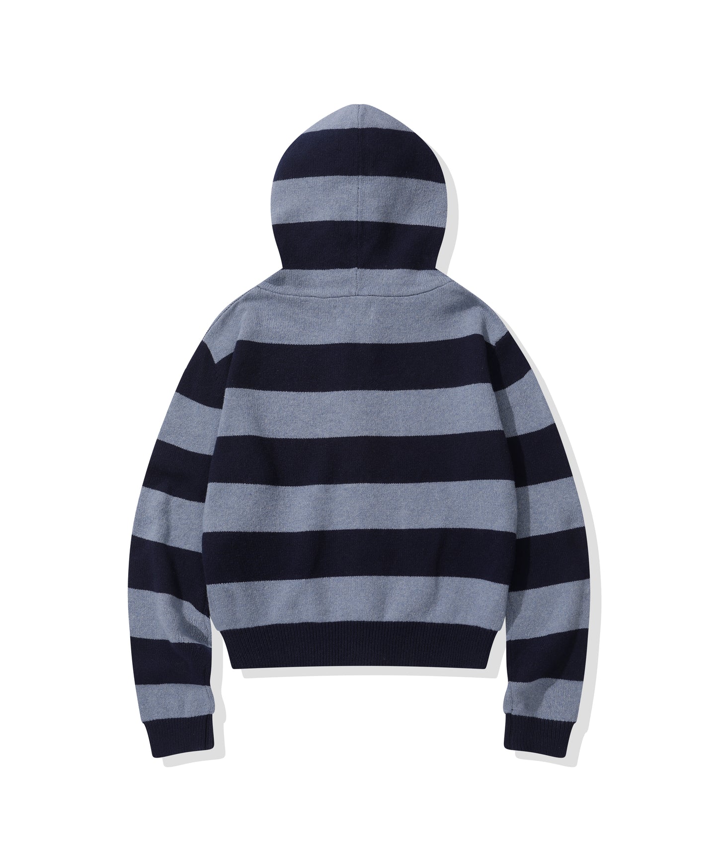 (Women's) Striped Knit Hooded Zip-up CBFSWKC001