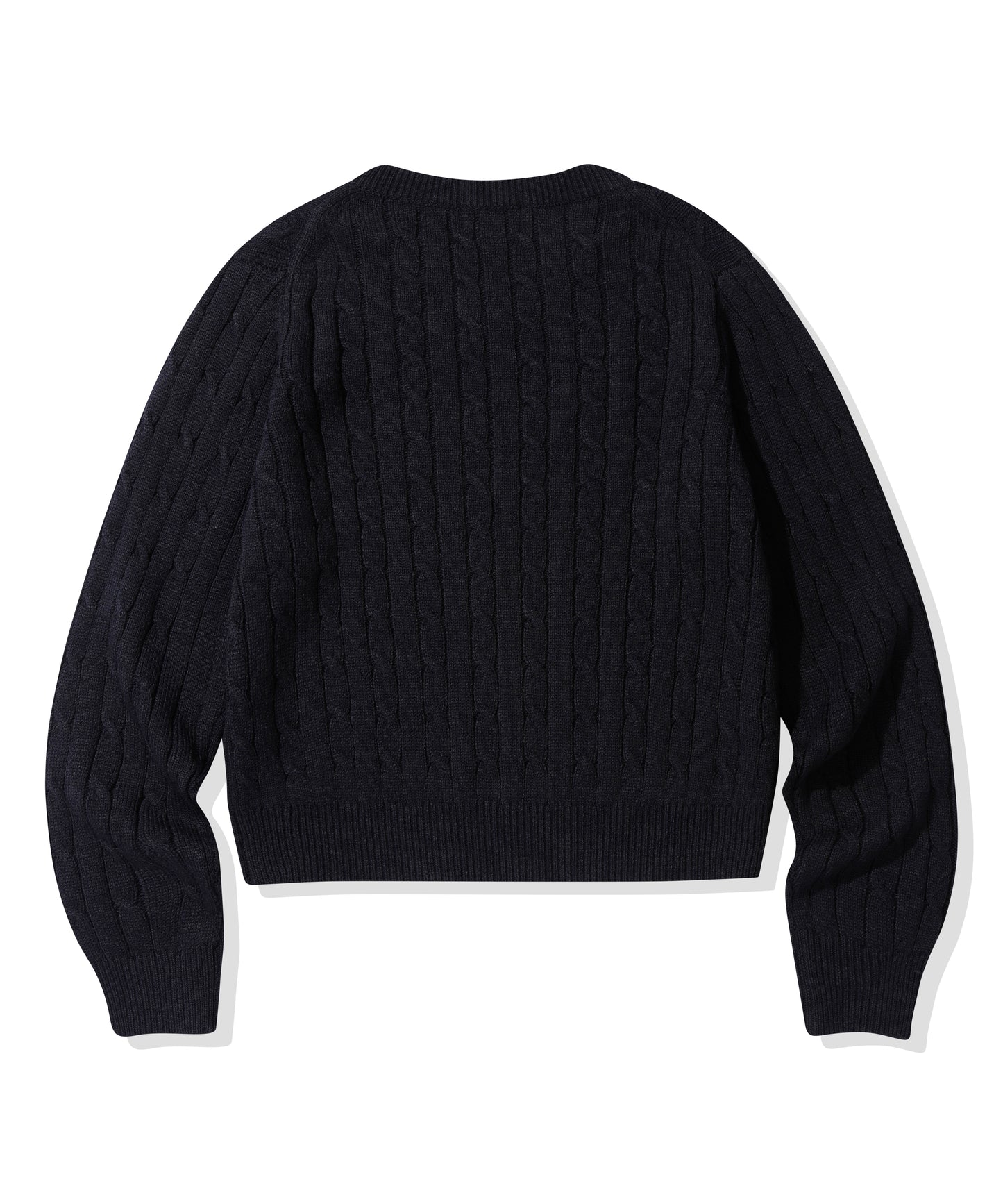 (Women) Small Square V-Neck Cable Knit CBEWWKL042