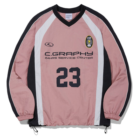 Synthetic Fiber Contrast Sports Man to Man CBEFUWM020